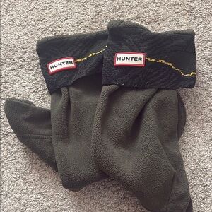 Hunter Men's Black and Green Boot Socks